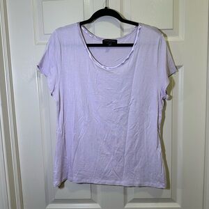 Banana Republic Factory Luxe Touch Shirt Top Size XL Short Sleeve Purple